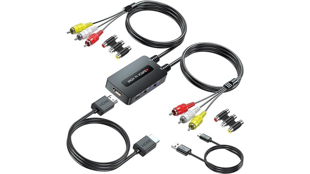 dual av hdmi converter