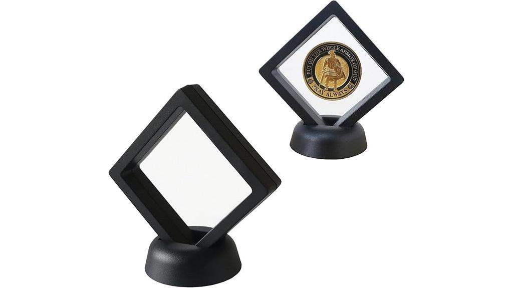 dual coin display stand
