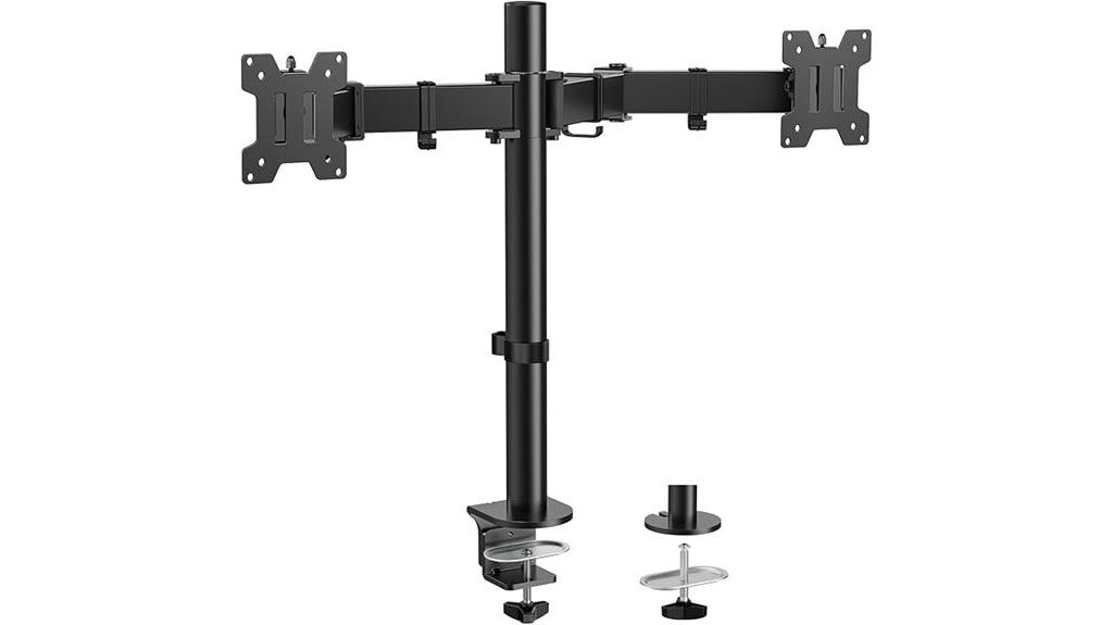 dual monitor adjustable mount