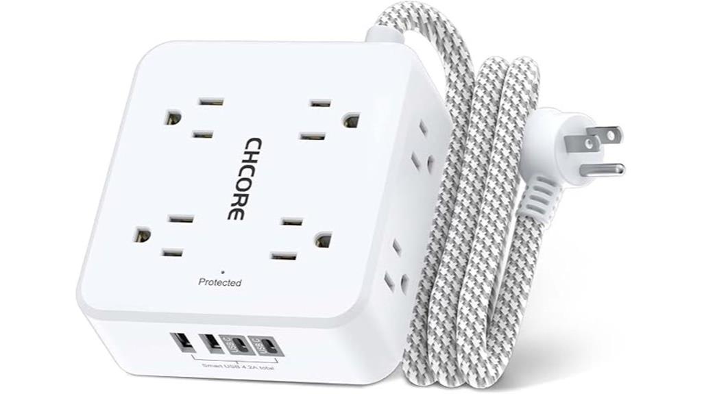 five foot braided power strip