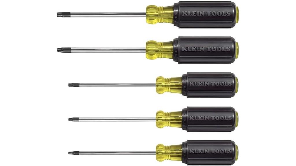 five piece torx screwdriver set