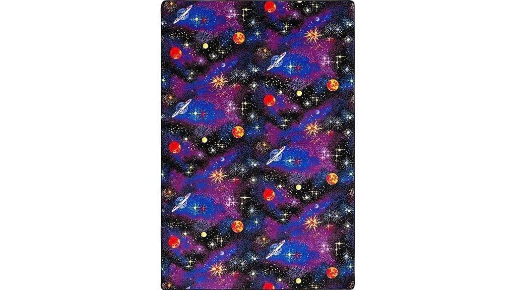 fluorescent space explorer rug