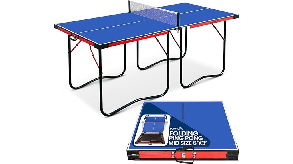 foldable blue ping pong