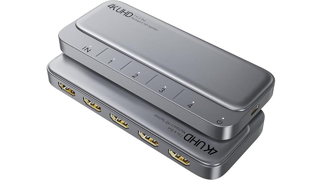 four port 4k hdmi splitter