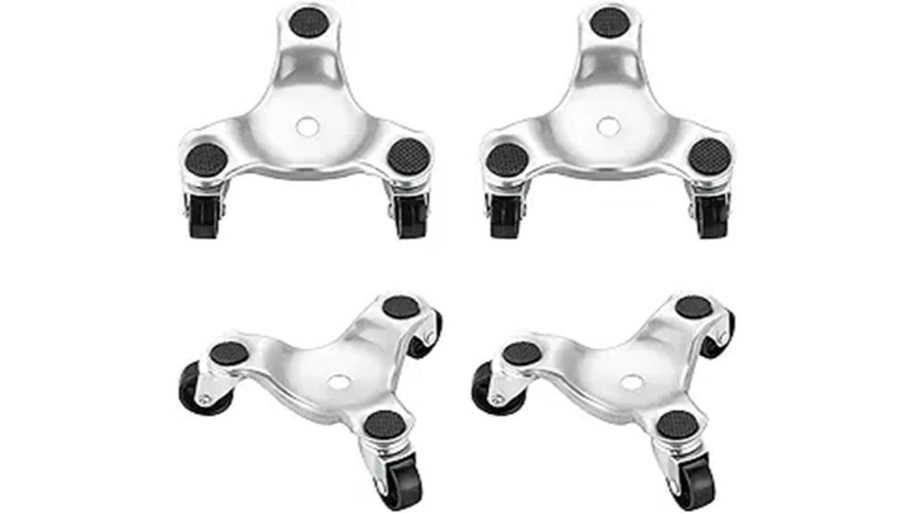 four steel tri dollies
