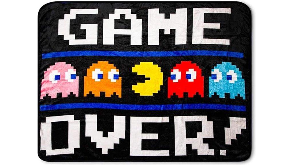 funky pac man fleece blanket