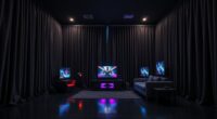 game room blackout curtain options