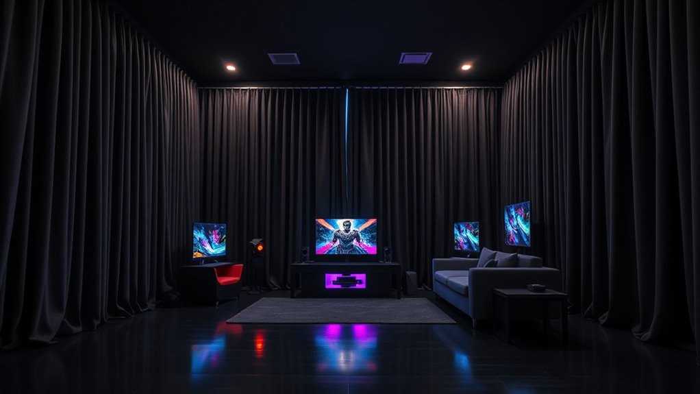 game room blackout curtain options