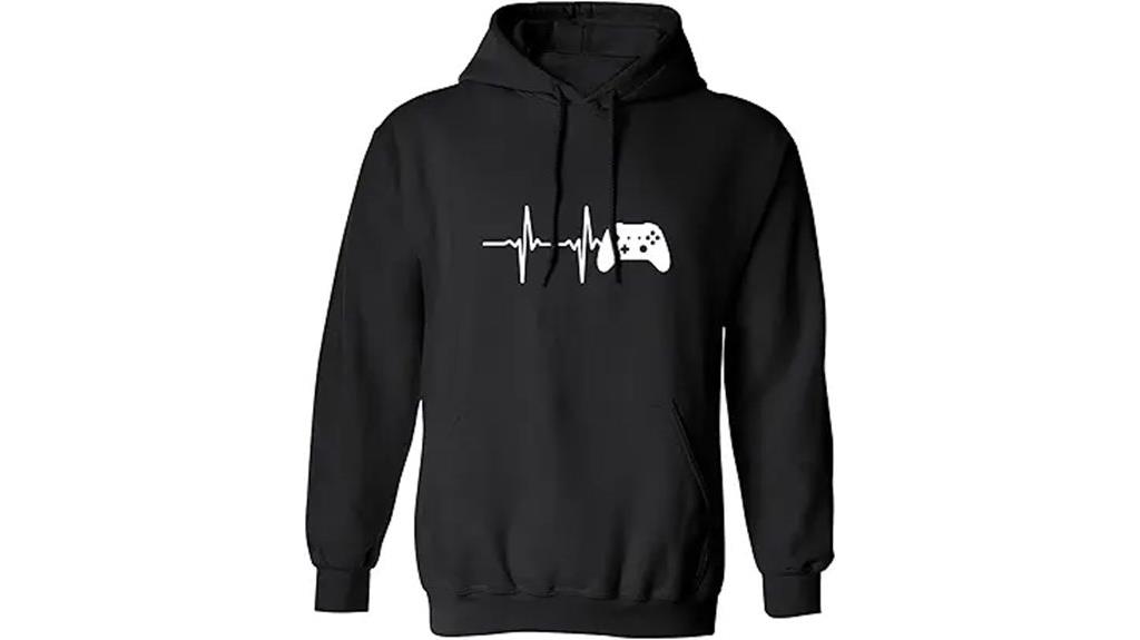 gamer heartbeat adult hoodie