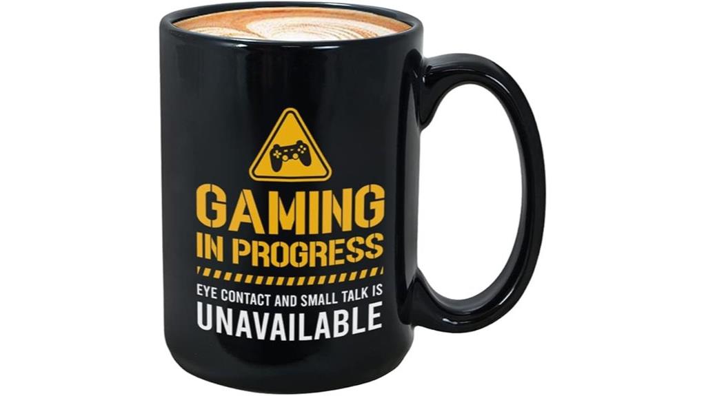 gamer mug with bubble hugs