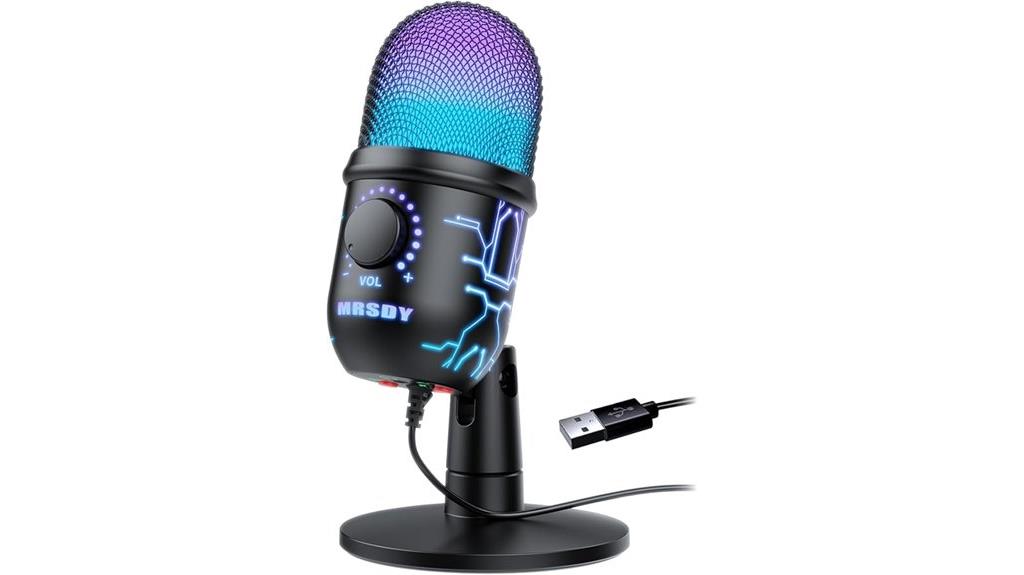 gaming microphone with led