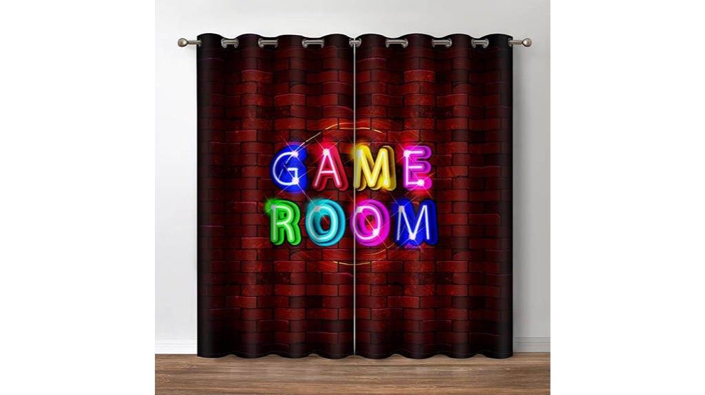 gaming room blackout curtains