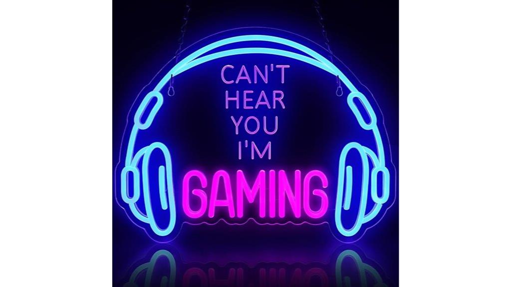 gaming room led sign