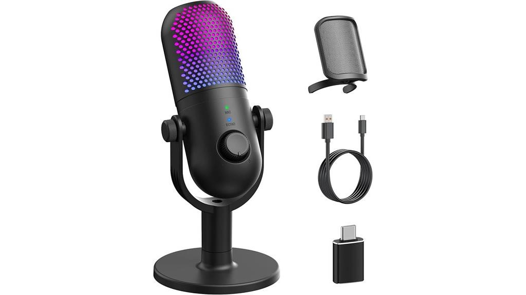gaming usb mic with lights
