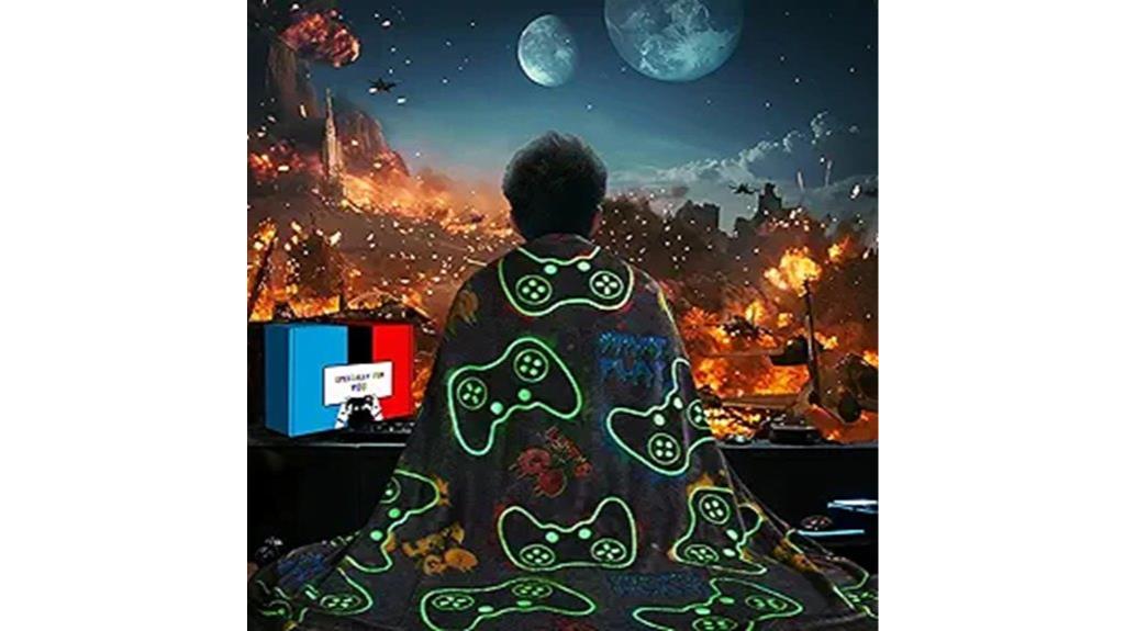 glow in the dark gaming blanket