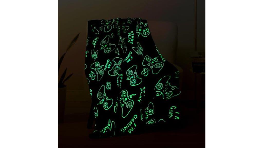 glow in the dark plush blanket