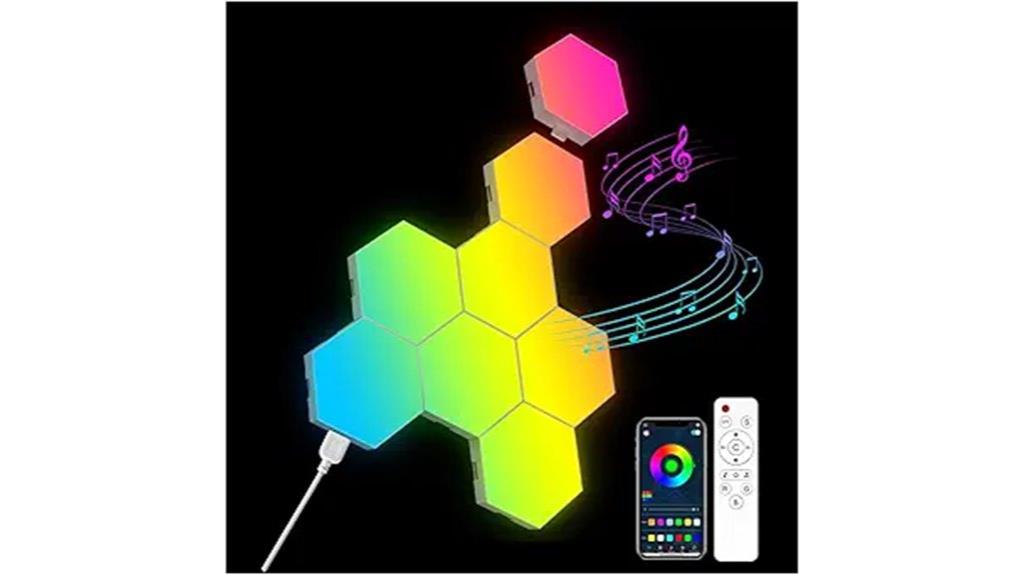 hexagon rgb wall lights