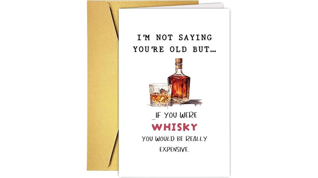 humorous whiskey birthday card