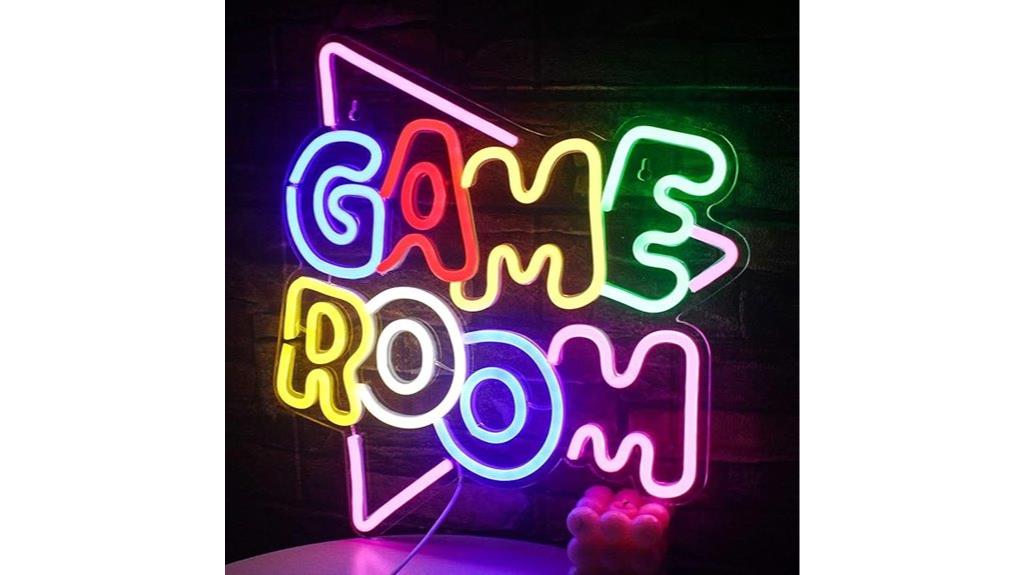 large gaming neon sign
