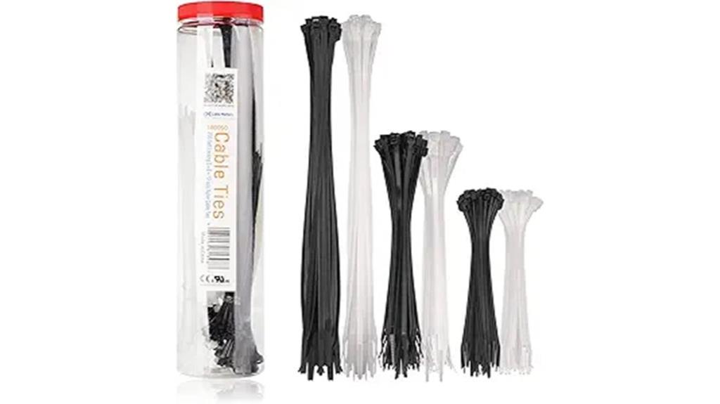 large pack of durable ties