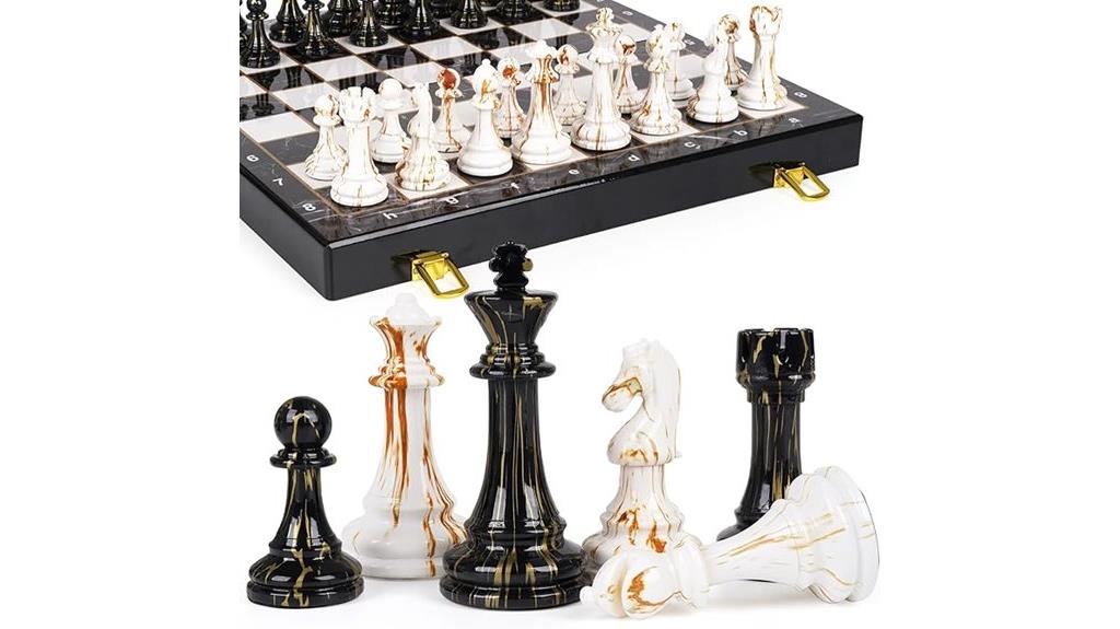 large weighted acrylic chess