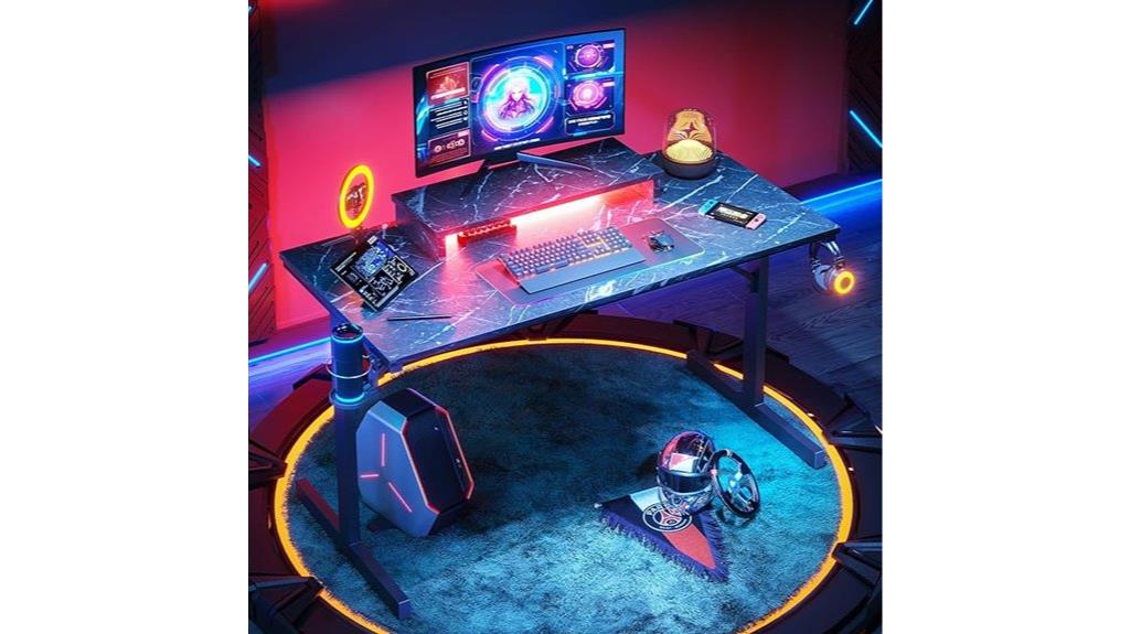 led lit 42 inch gaming desk