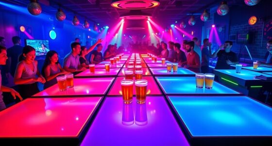 led lit beer pong tables