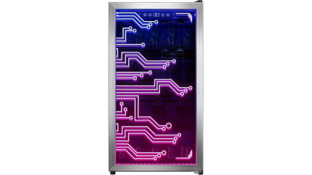 led lit gaming beverage cooler