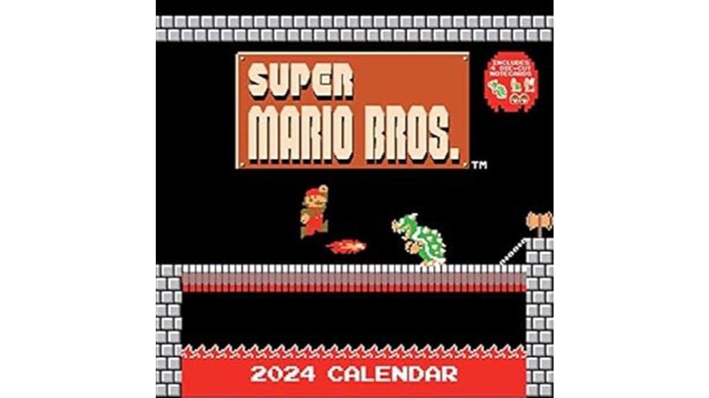 mario retro calendar set
