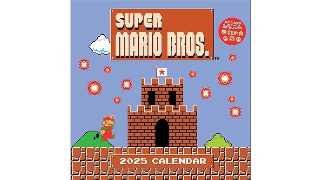 mario retro wall calendar