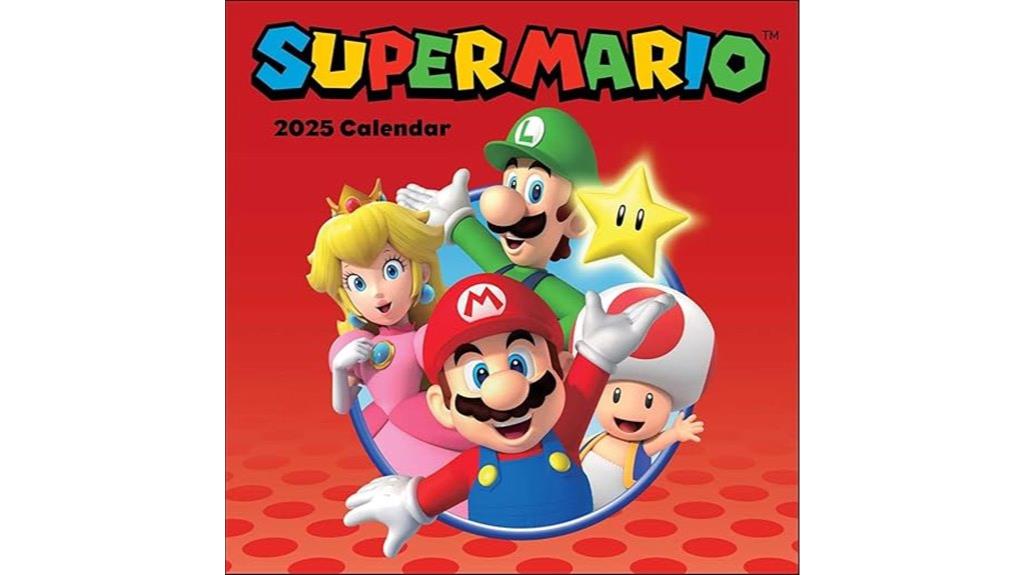 mario themed 2025 calendar