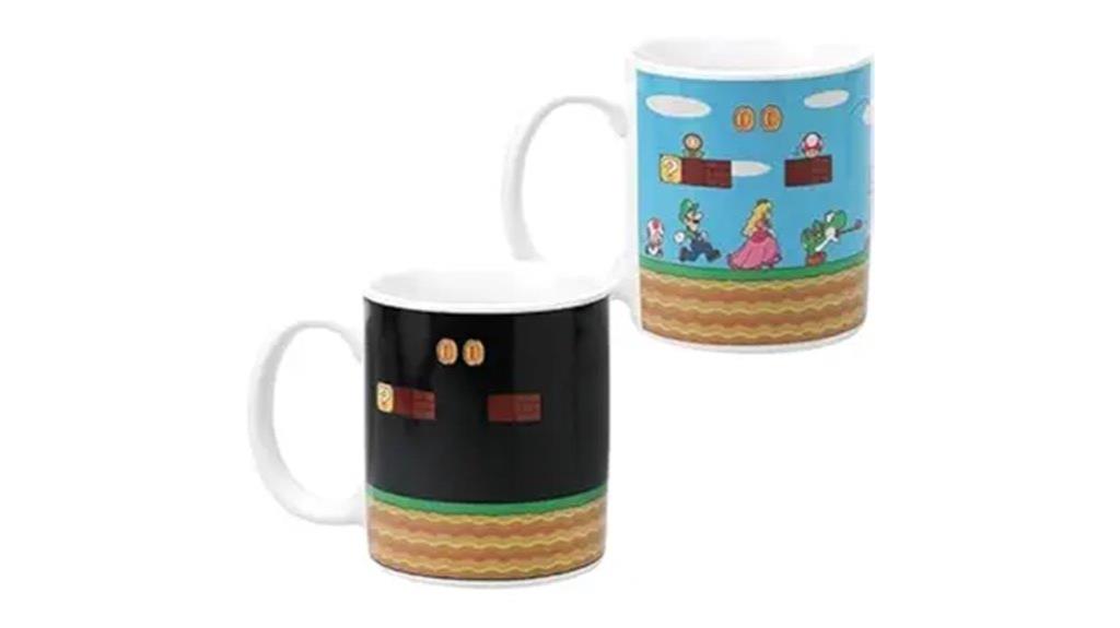 mario themed heat mug