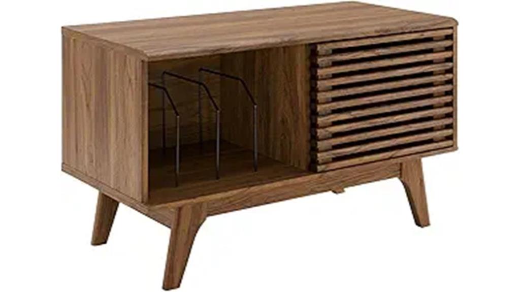 mid century vinyl record stand