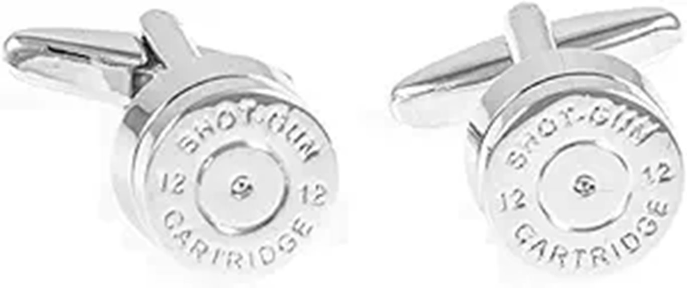 military bullet cufflinks pair
