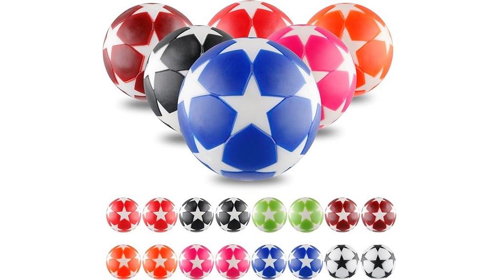 multicolor 32mm foosball balls