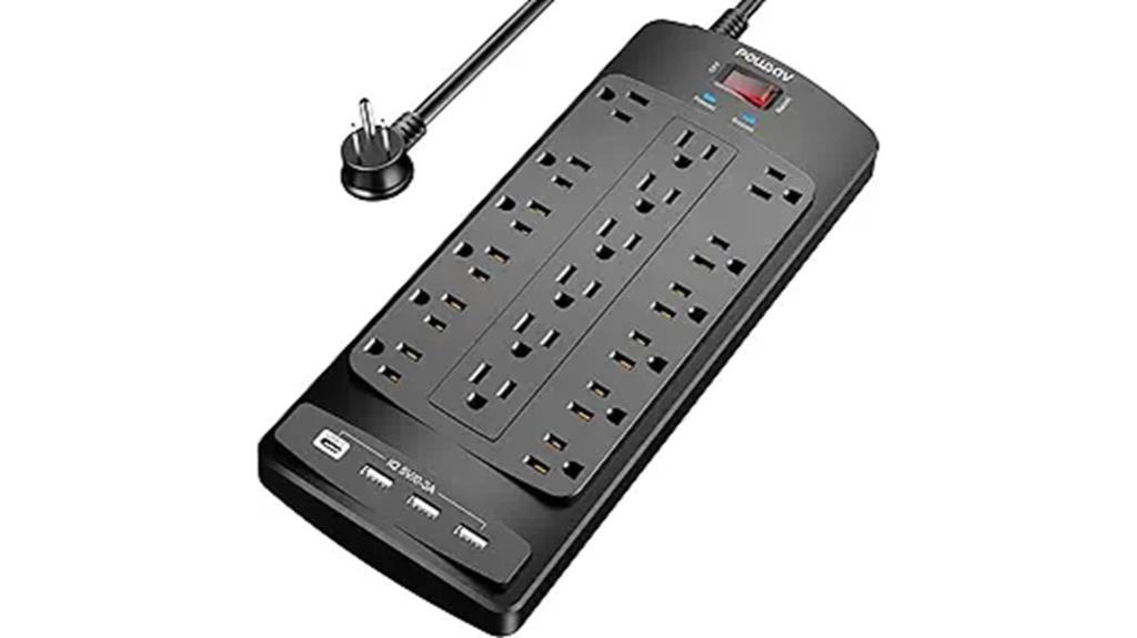 multiple outlet usb surge protector
