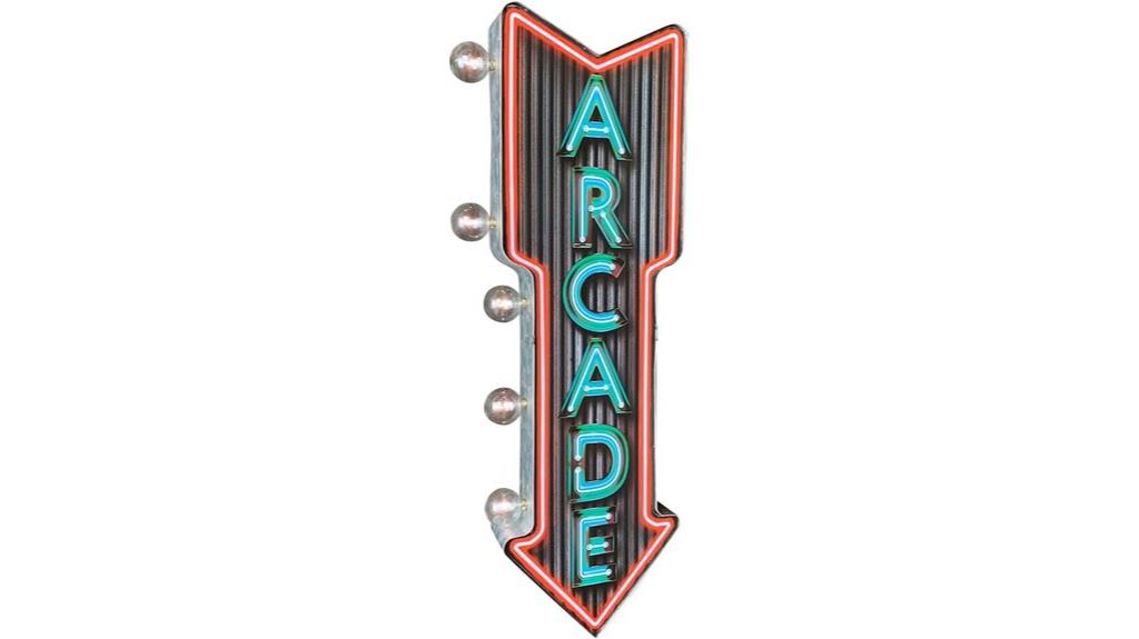 neon arcade sign bright