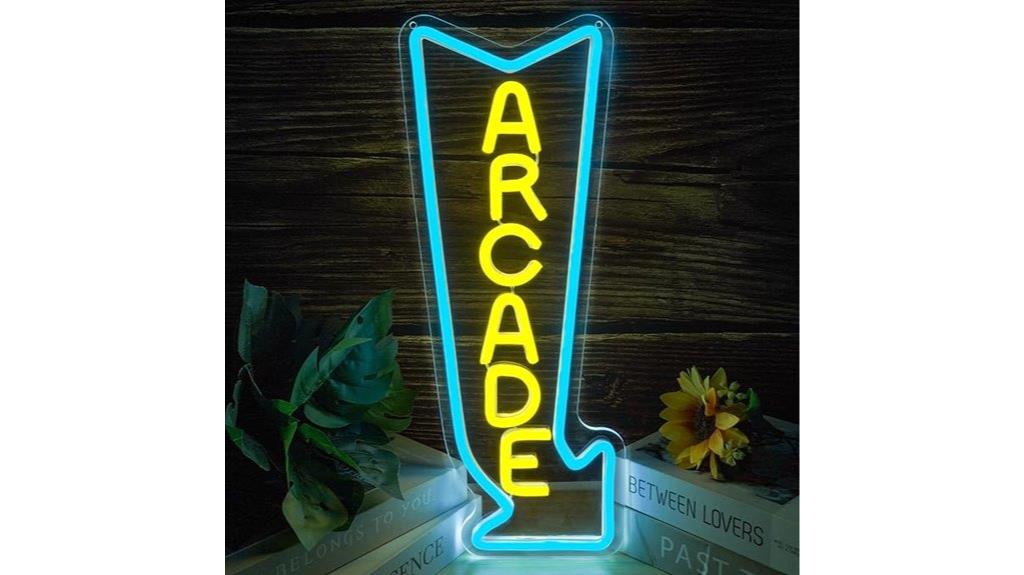 neon arcade sign light