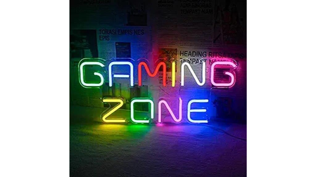 neon gaming room sign