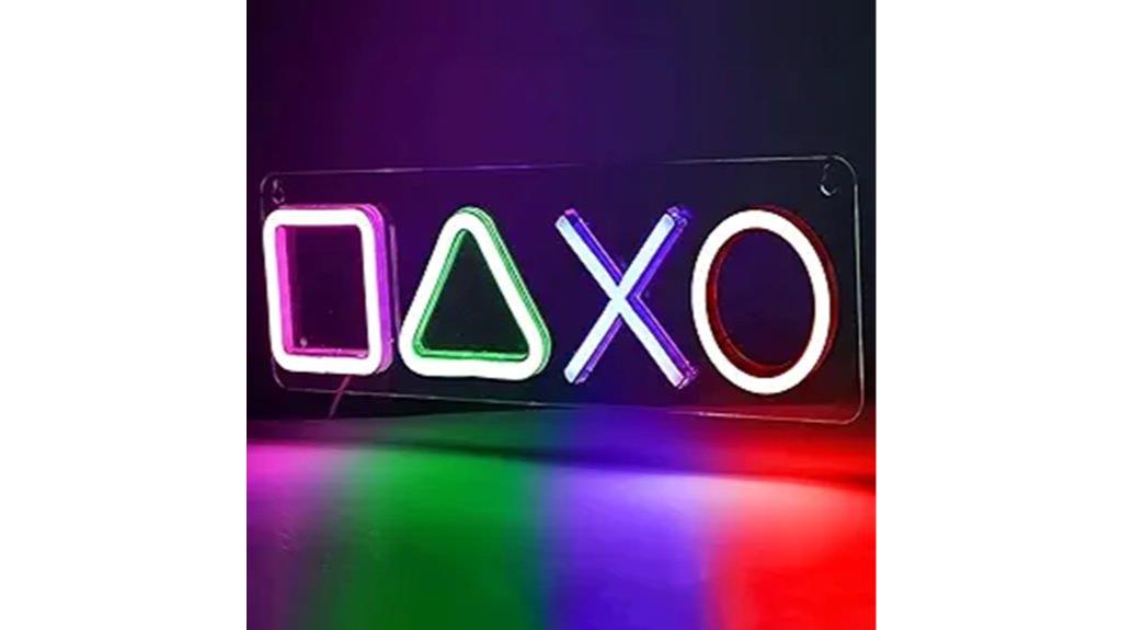 neon gaming room sign