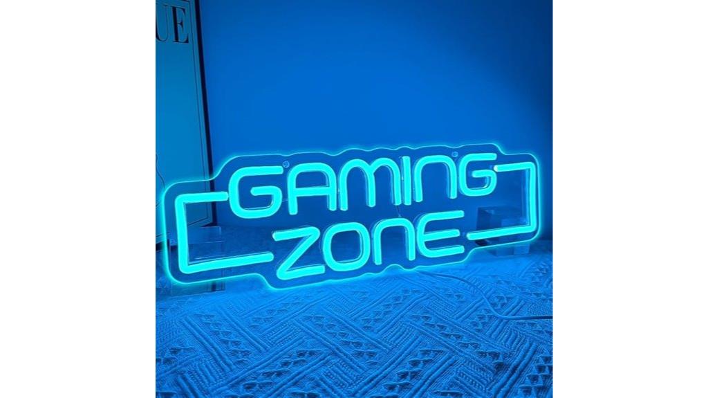 neon gaming wall decor