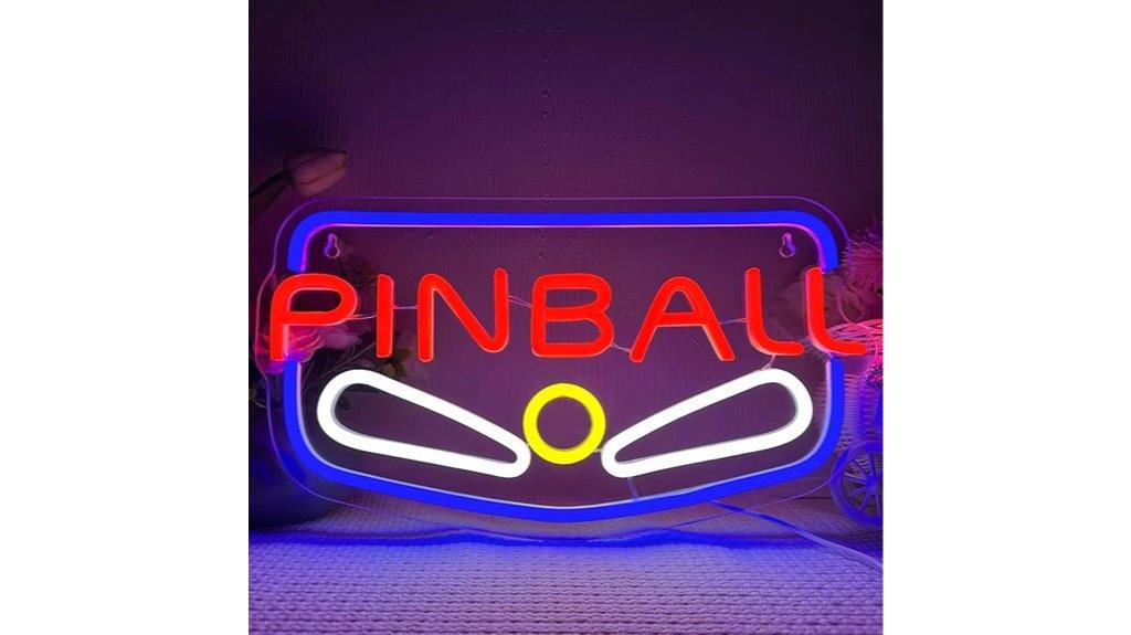 neon pinball arcade light