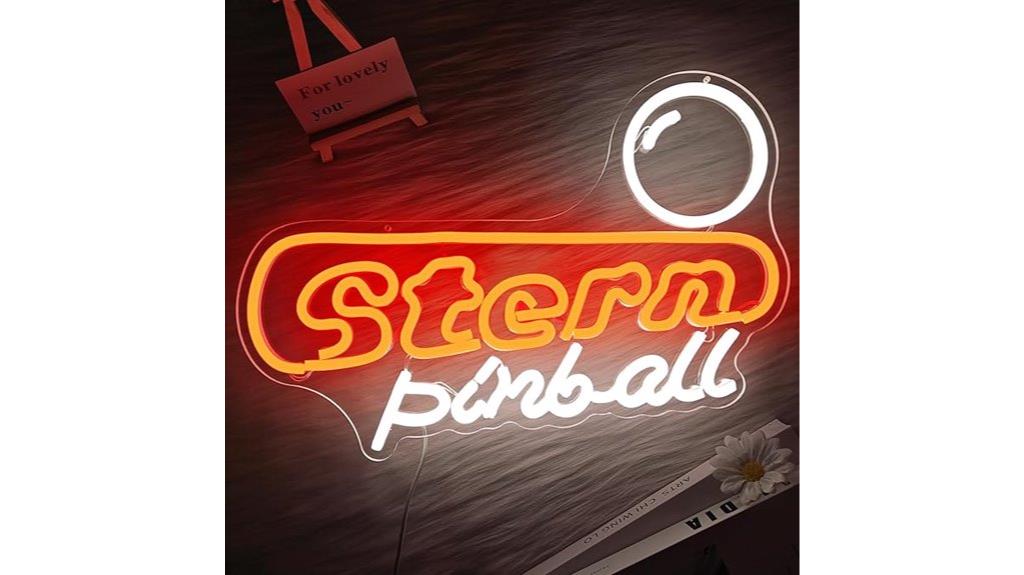 neon stern pinball sign