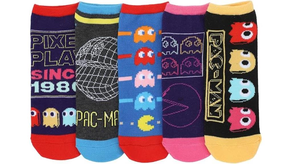 pac man pixel sock set