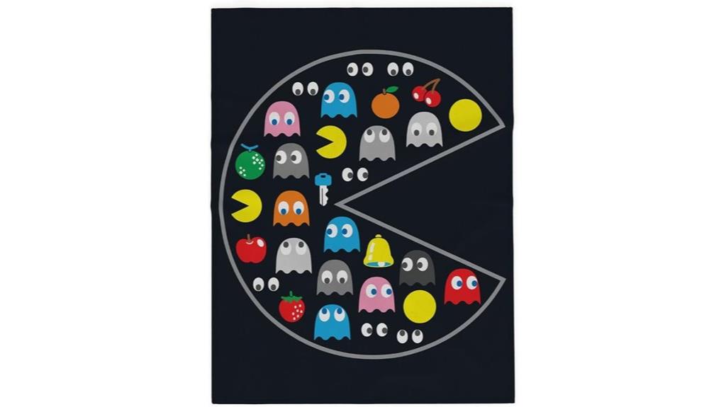 pac man plush throw blanket