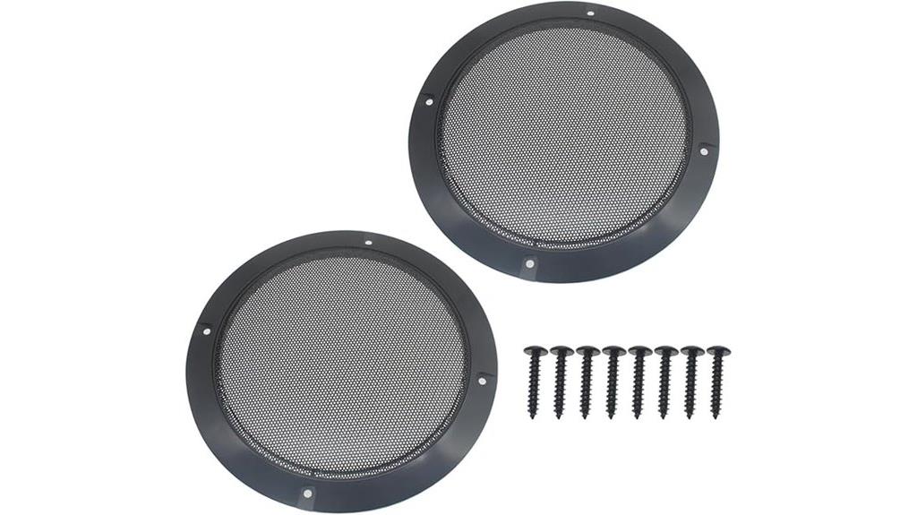 pair of metal speaker covers