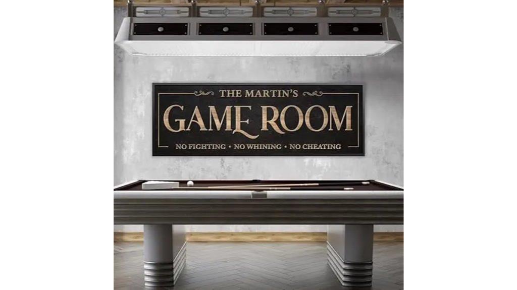 personalized game room decor