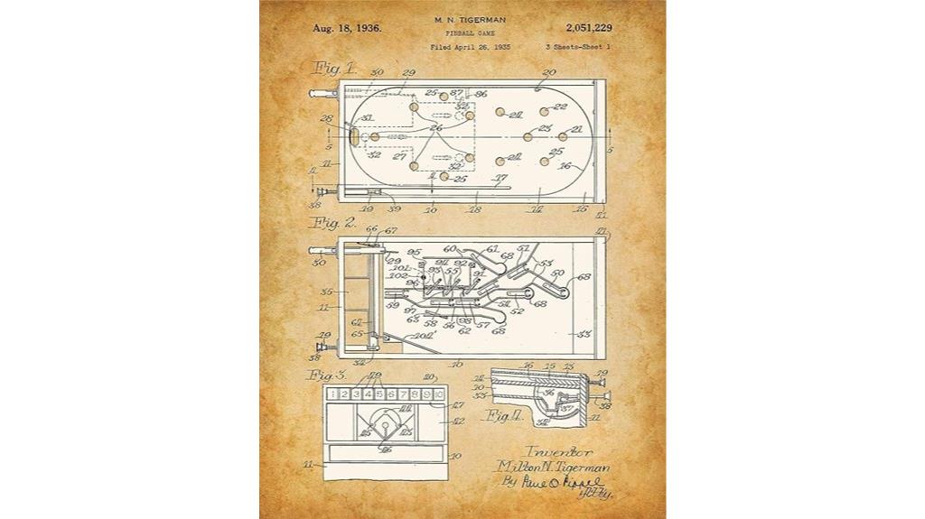 pinball arcade vintage poster