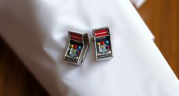 pinball cufflinks playful style