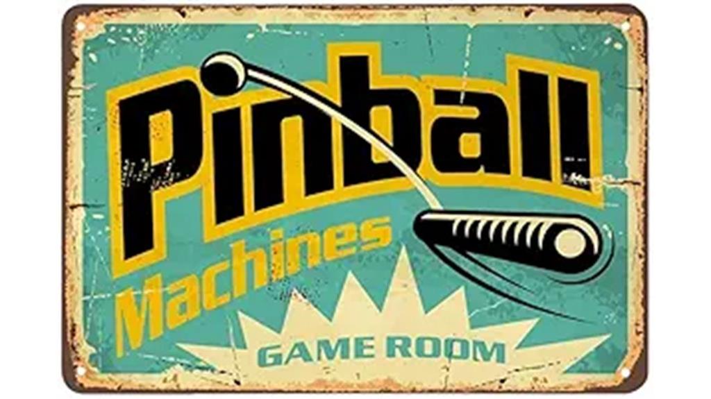 pinball game room sign